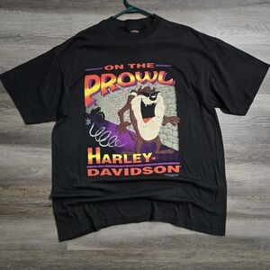 VTG 90s Harley Davidson TAZ Tasmanian Devil T-Shirt L Single Stitch  1992 USA